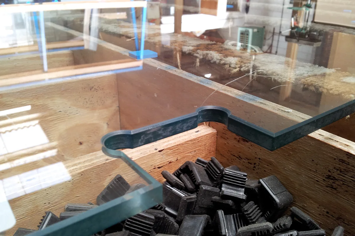 Bespoke glass panels for a balustrade-style installation